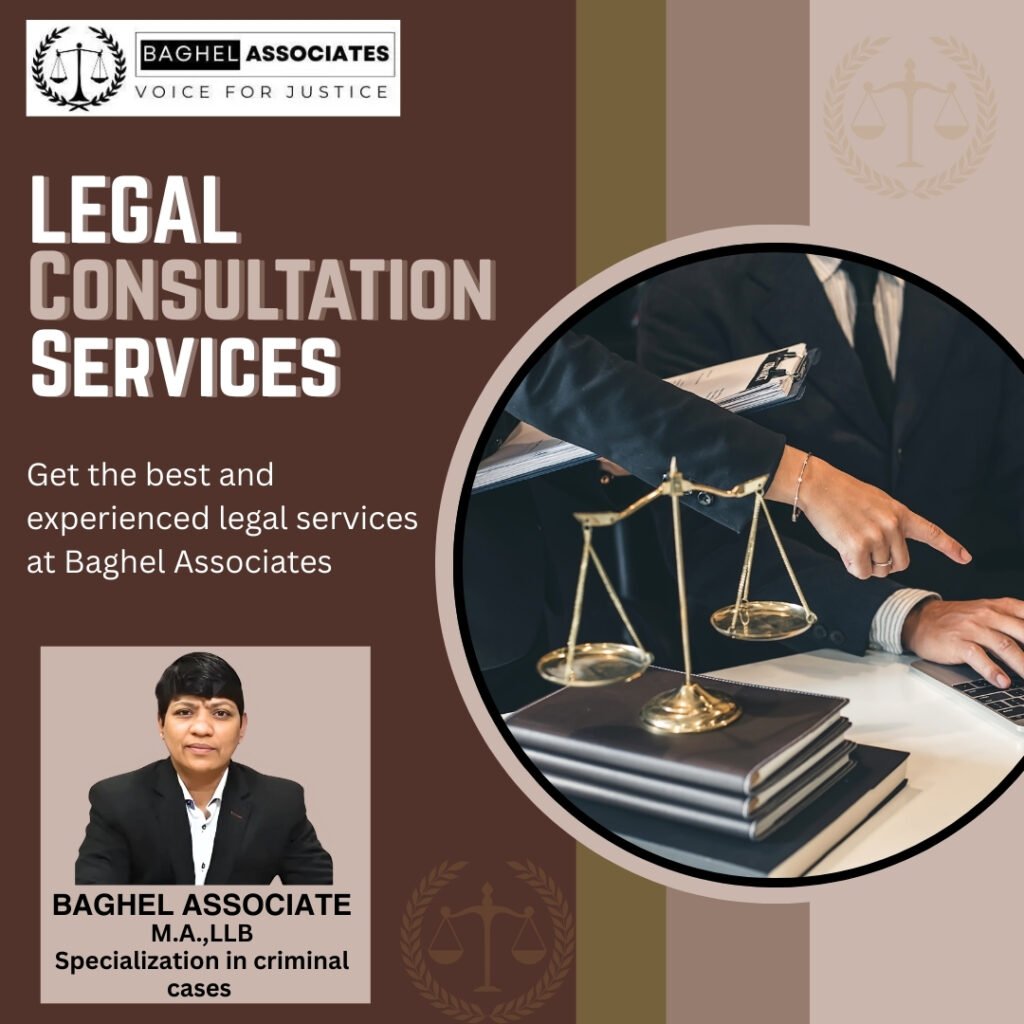 Advocate Sanju Baghel providing legal consultation services in Indore for divorce, child custody, and family matters